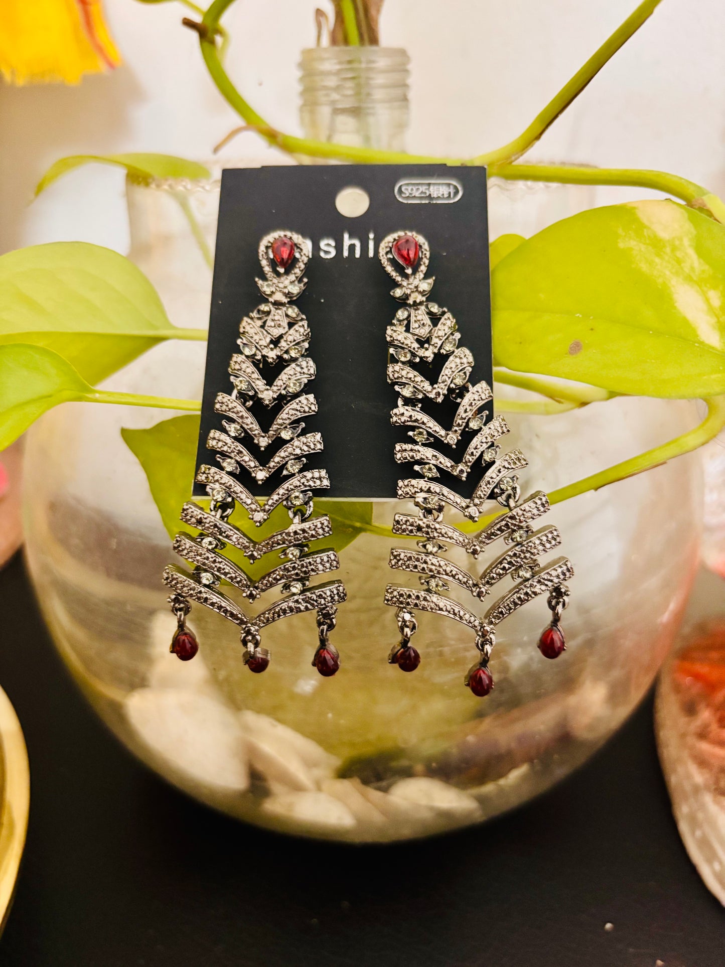 Korean Traditional Crystal Jhumka