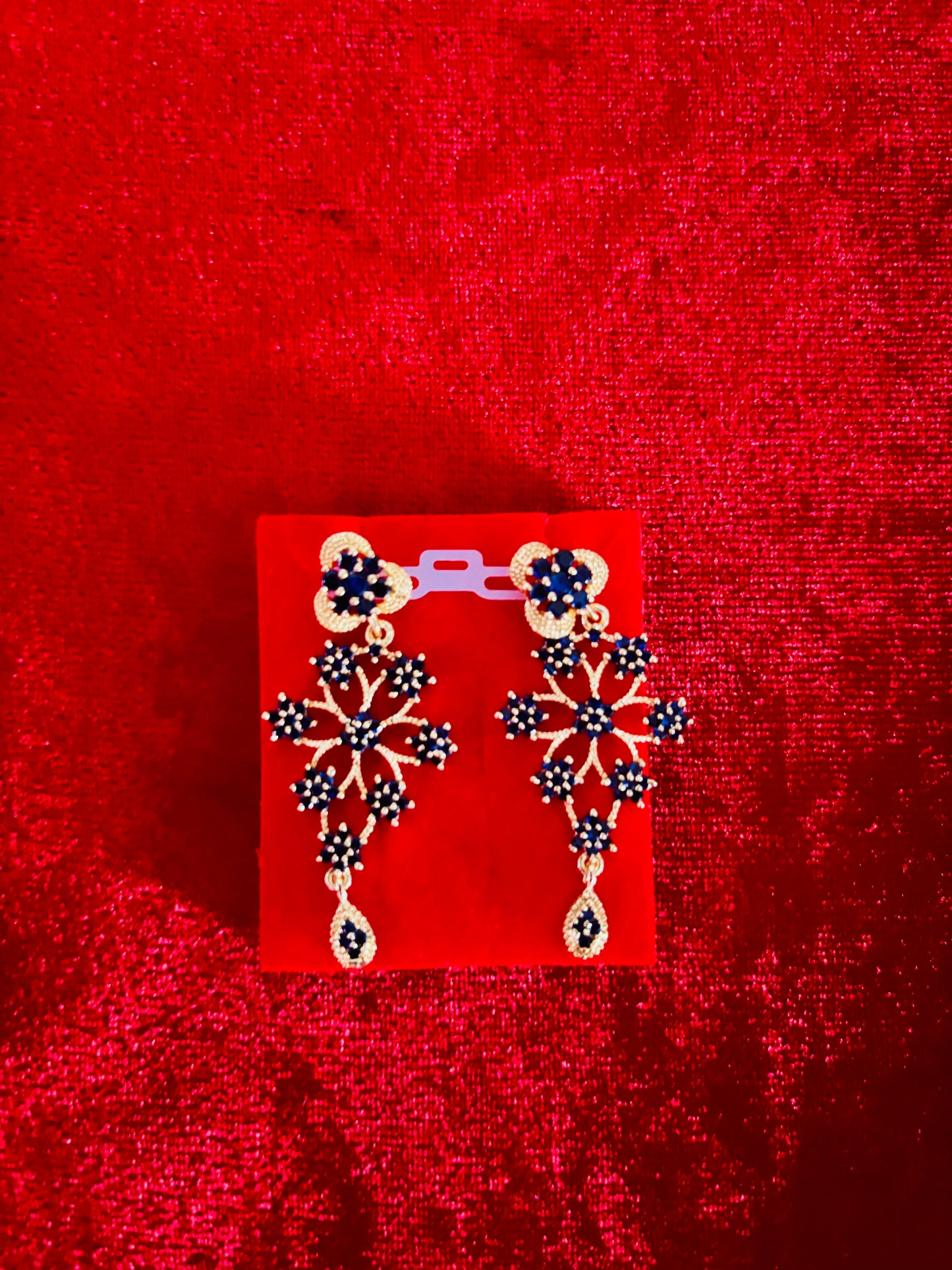 Blue stone earrings